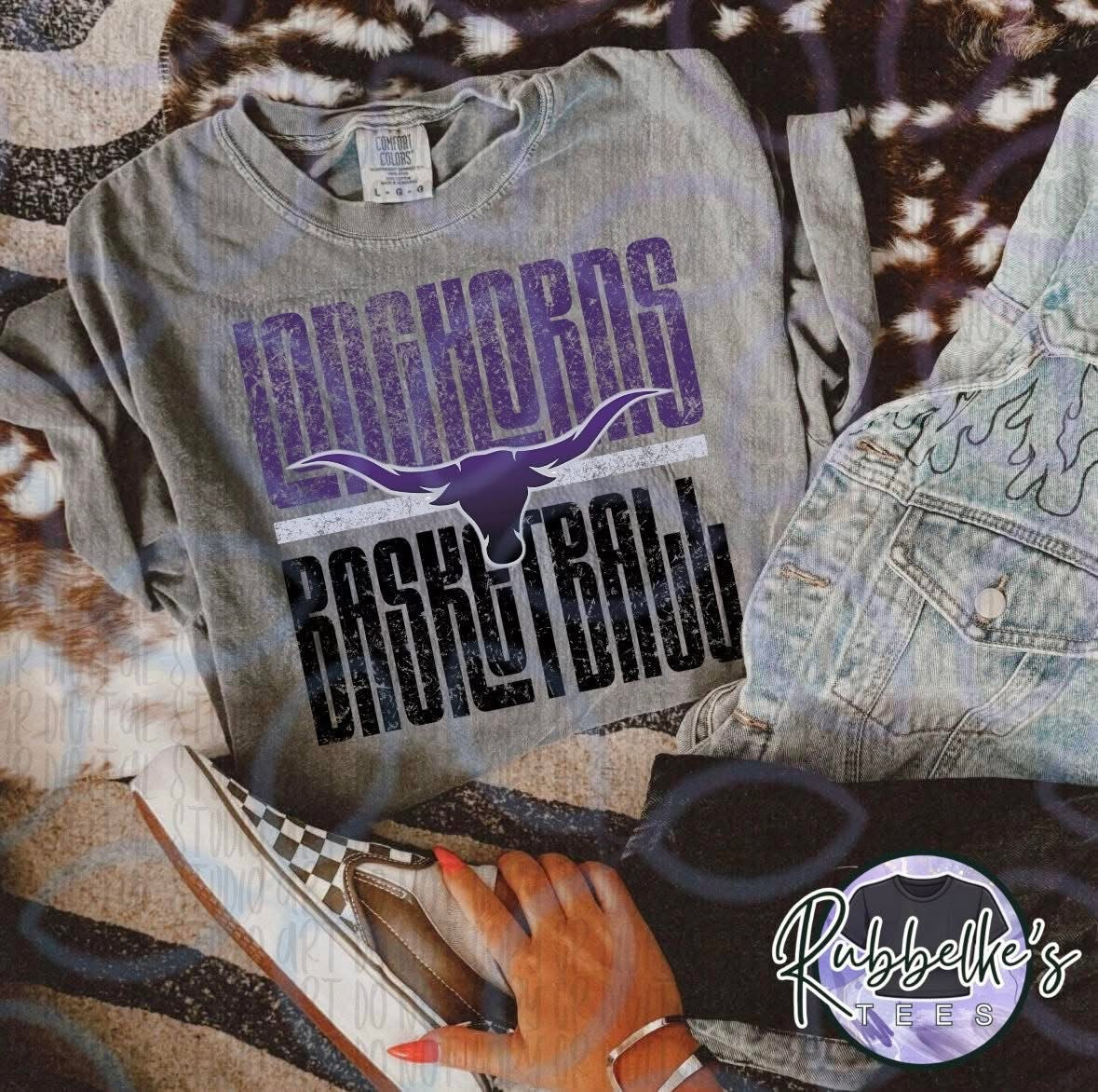 Longhorns Basketball (Grunge)