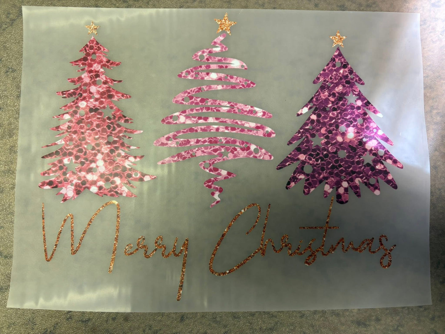 Merry Christmas (Pink Trees)
