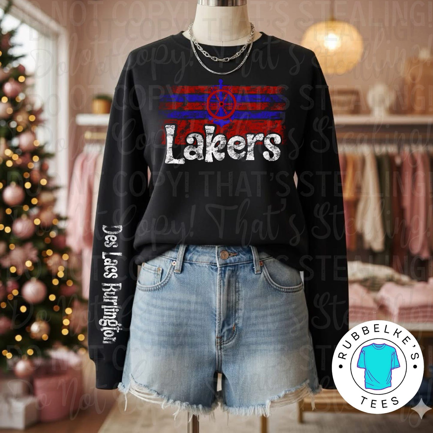 Distressed Lakers w/ sleeve