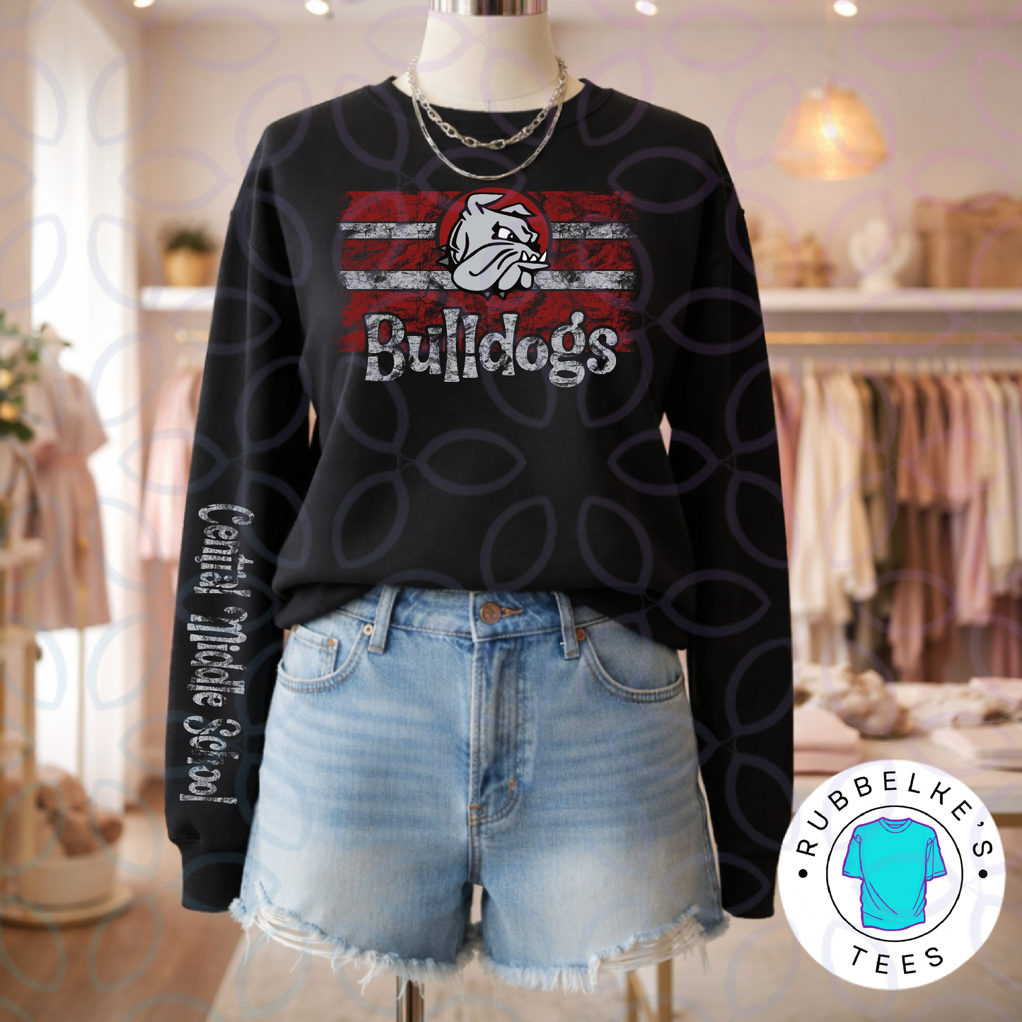 Distressed Bulldogs w/ sleeve
