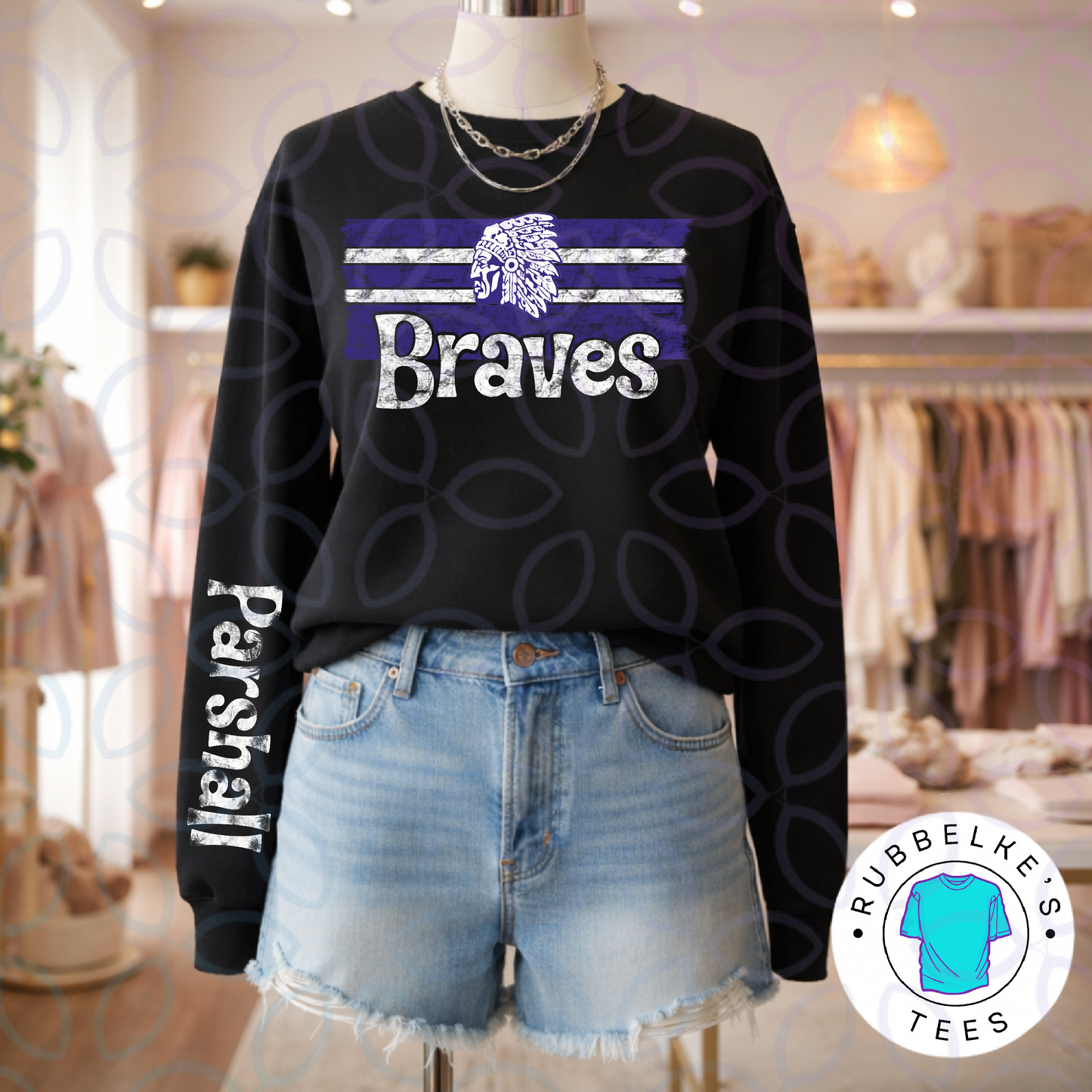 Distressed Braves w/ sleeve
