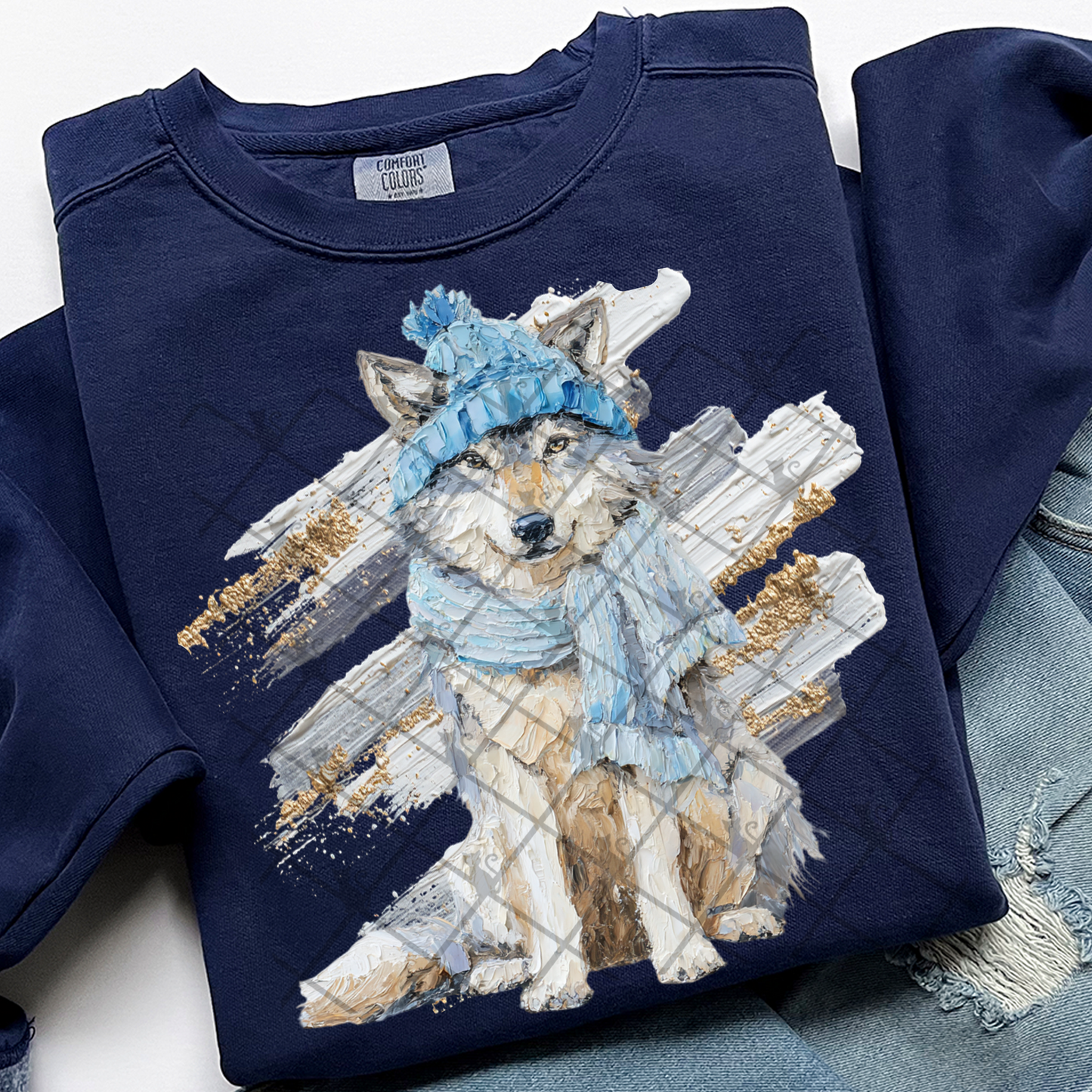 Faux Hand Painted Snow Animals