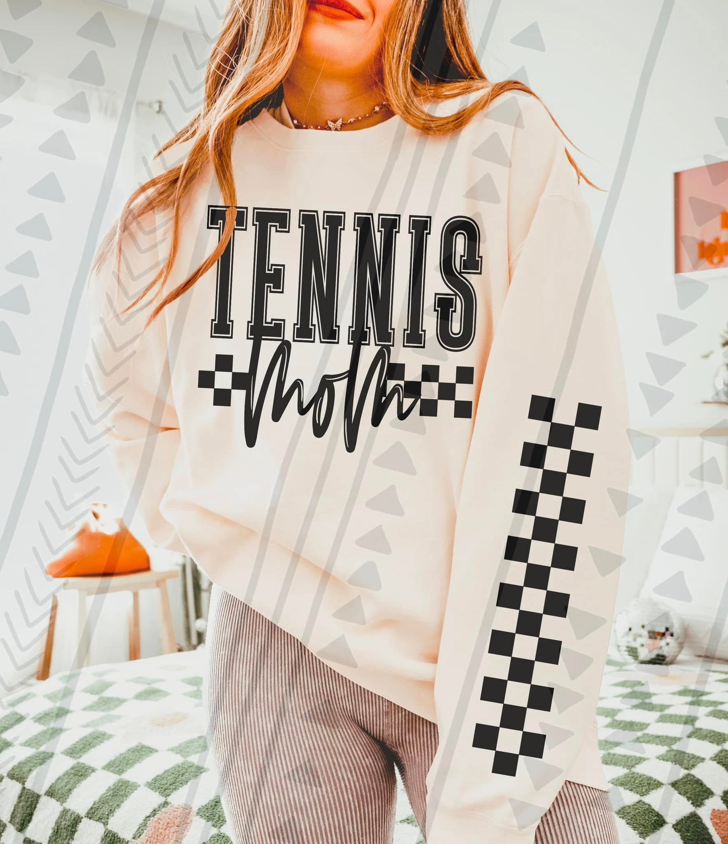 Checkered Sports Mom