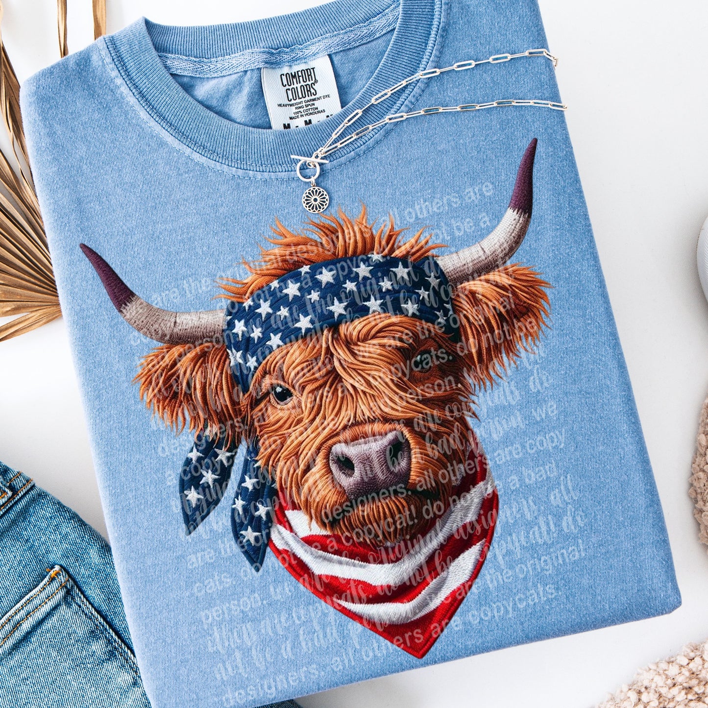 Patriotic Faux Embroidery