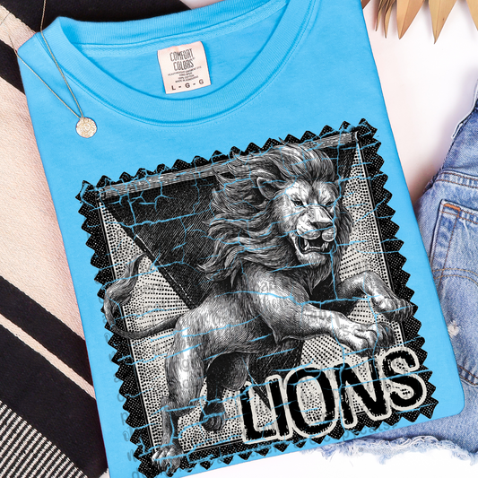 Vintage Lion Stamp