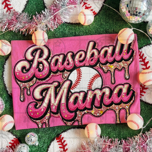 Faux Embroidery Baseball/Softball MAMA