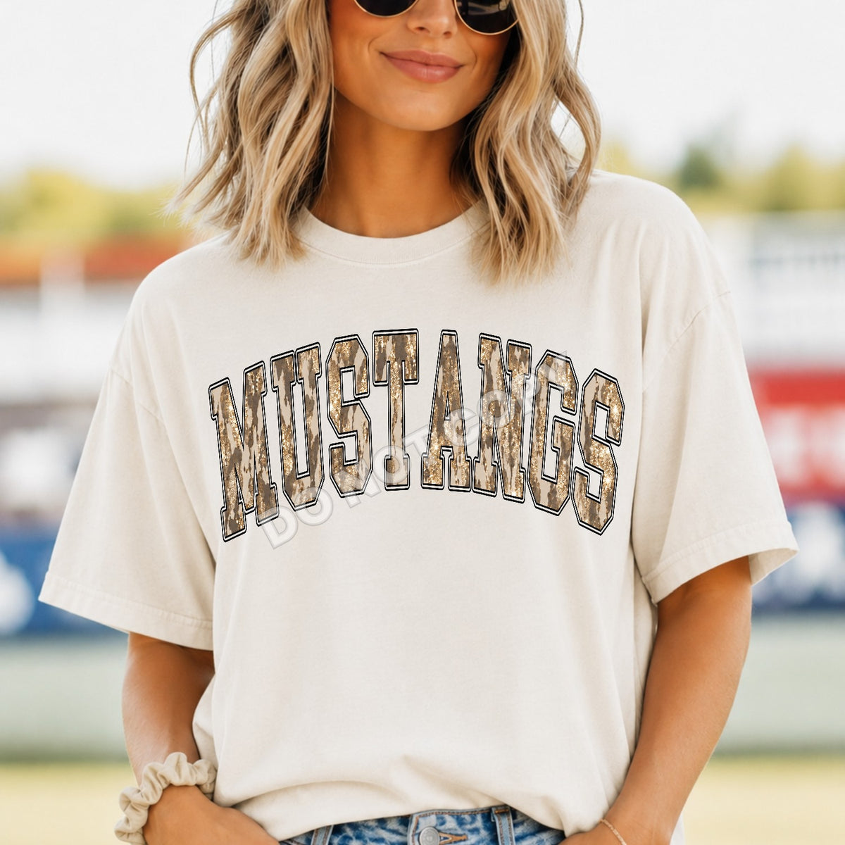 Camo & Glitter - MUSTANGS