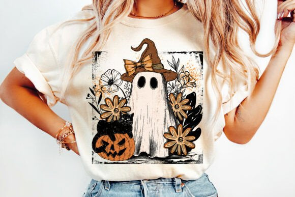 Fall Ghost with Cat