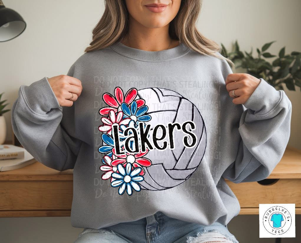 Lakers Volleyball Floral