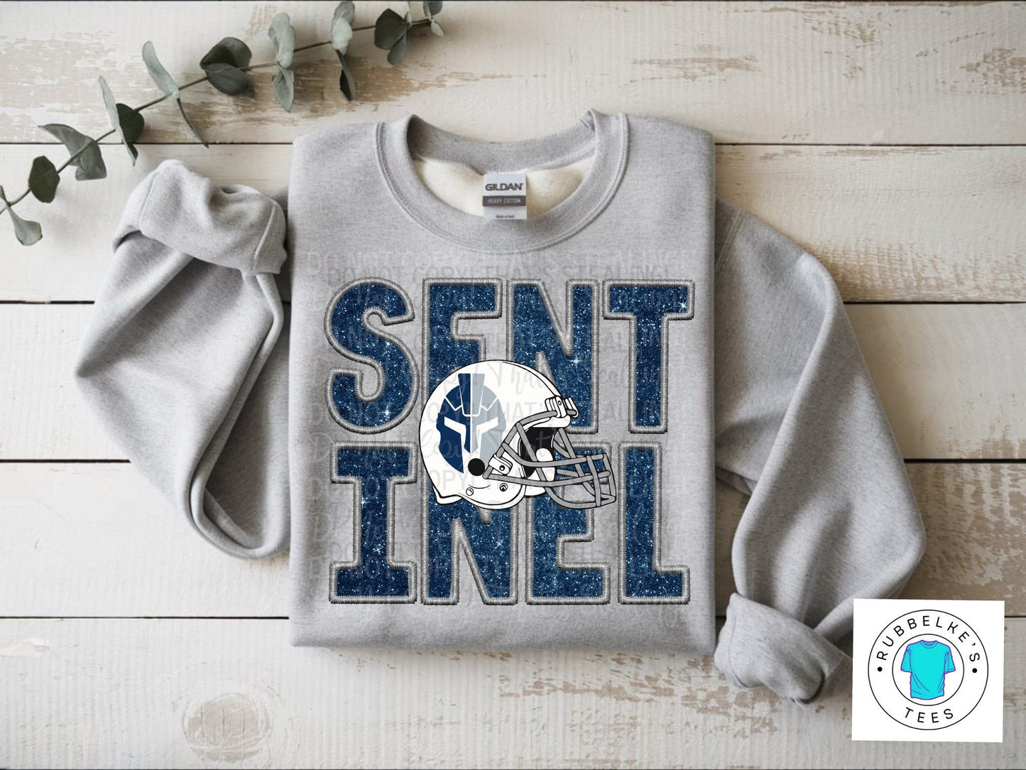 Faux Glitter Stitch Font (Football)