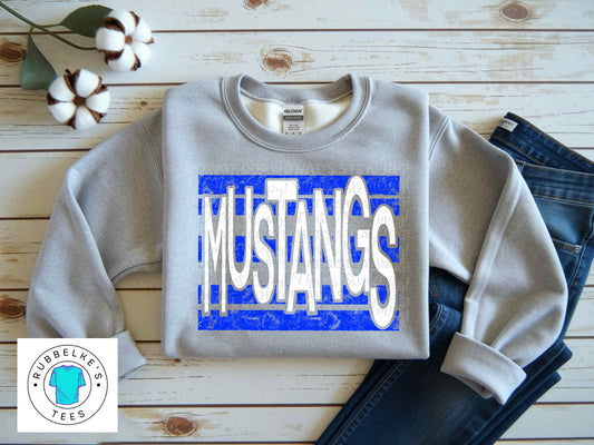 Distressed block letters