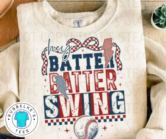 Hey Batter Batter - Checkered