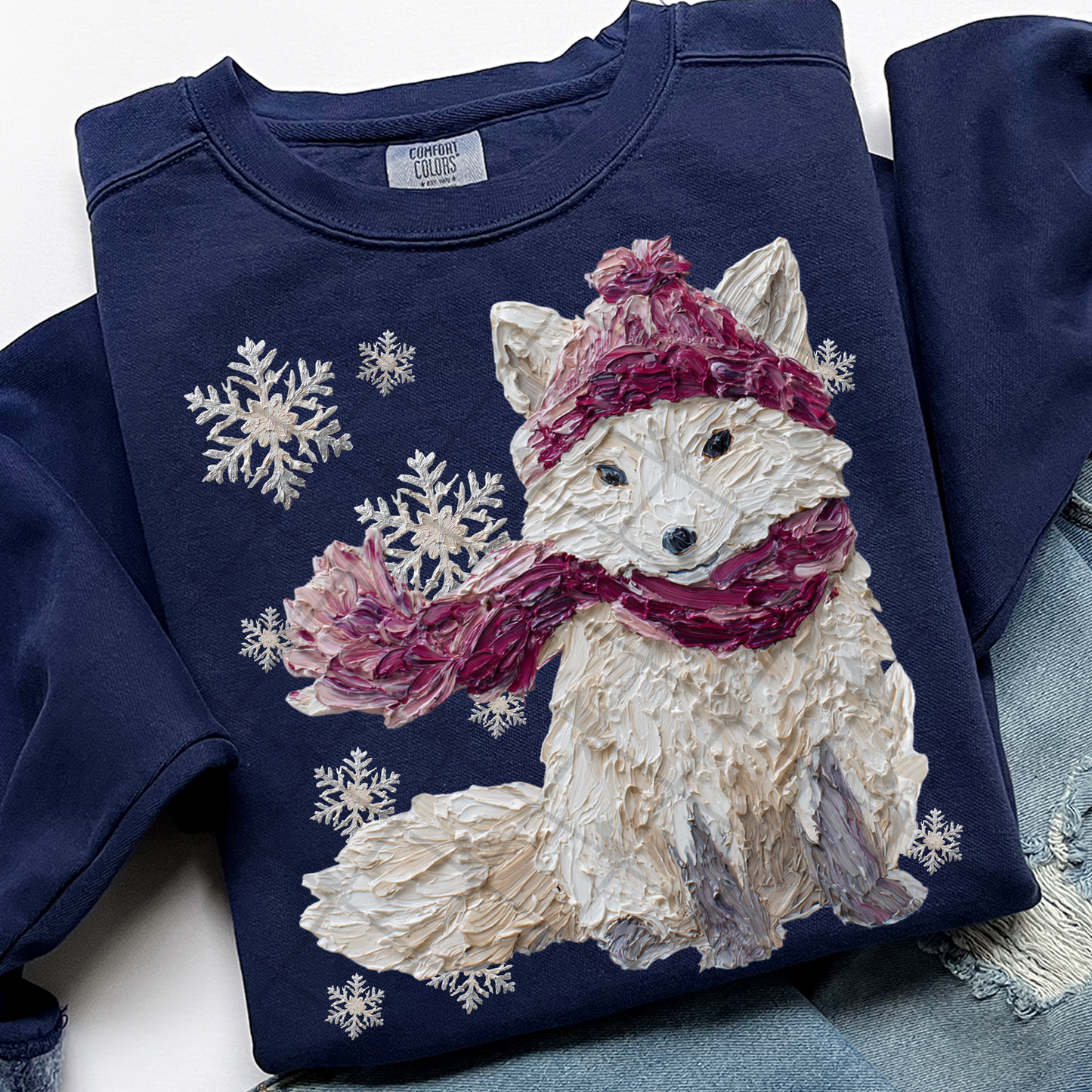 Faux Hand Painted Snow Animals