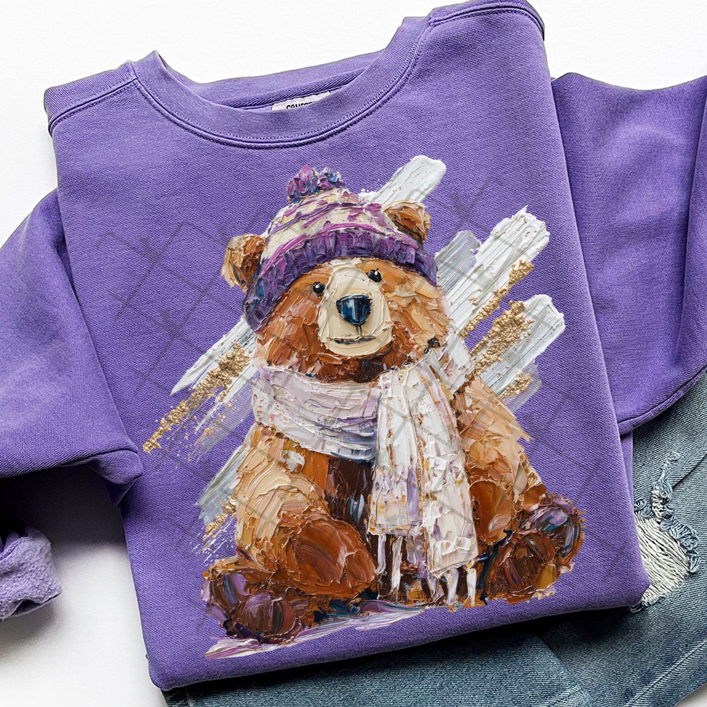 Faux Hand Painted Snow Animals