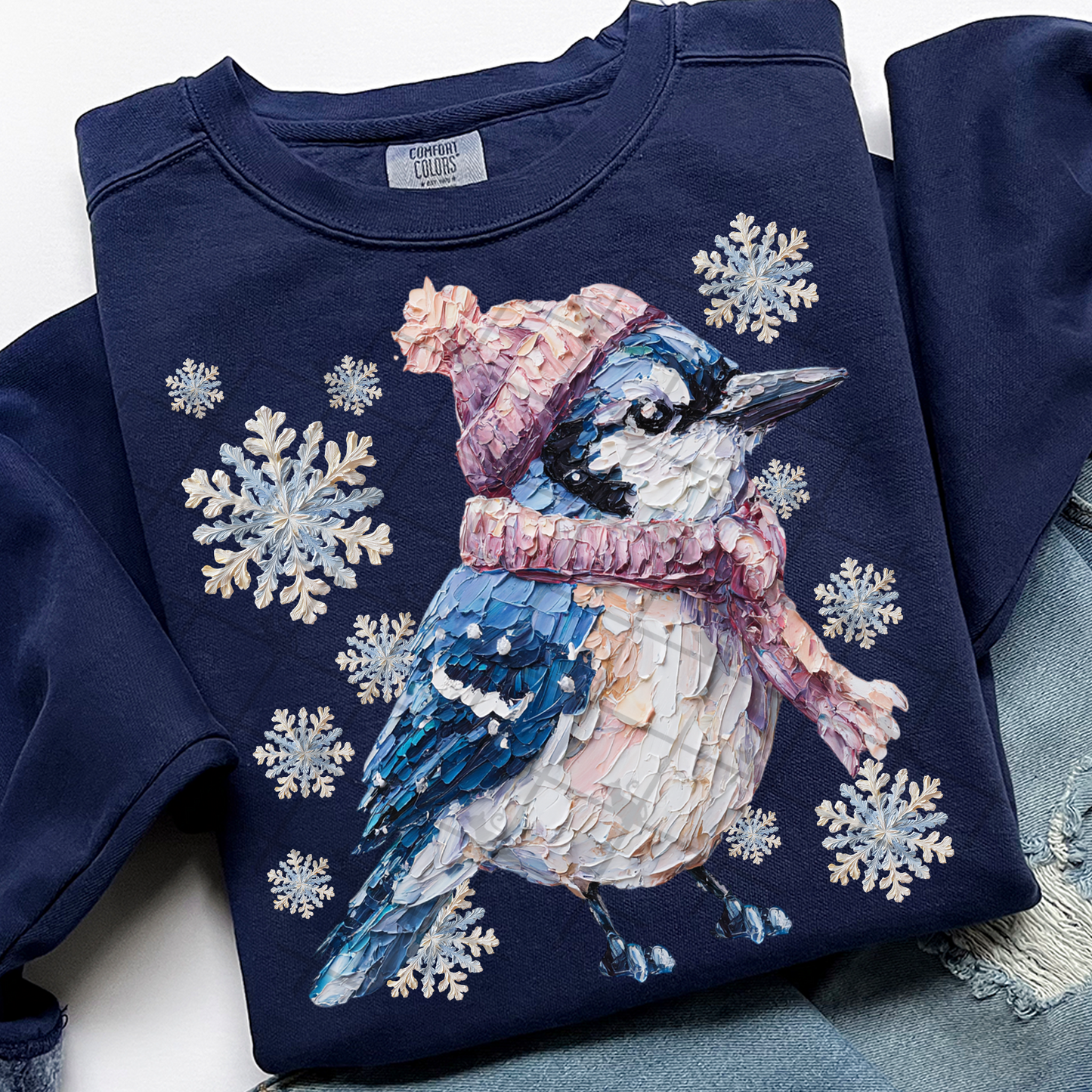 Faux Hand Painted Snow Animals