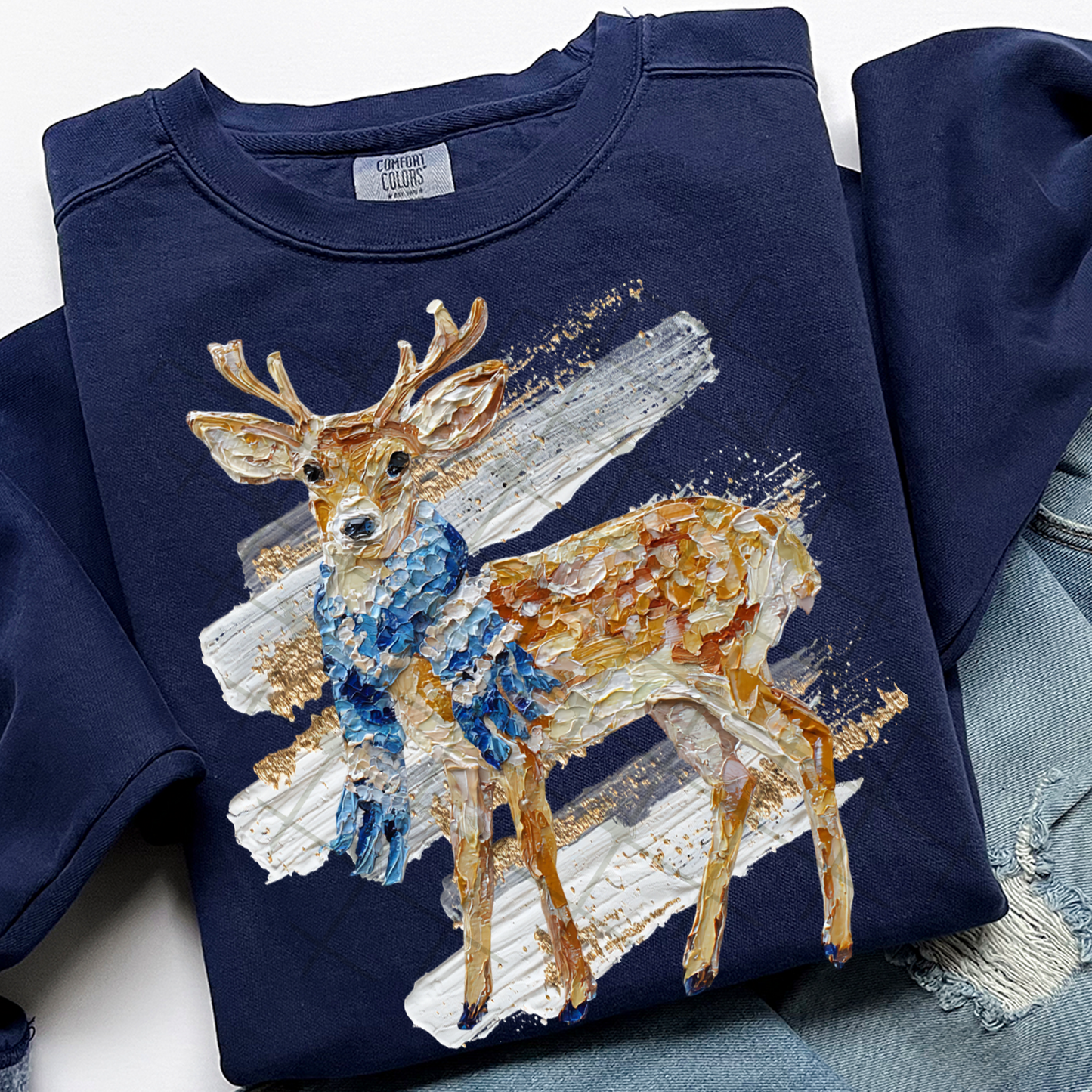 Faux Hand Painted Snow Animals