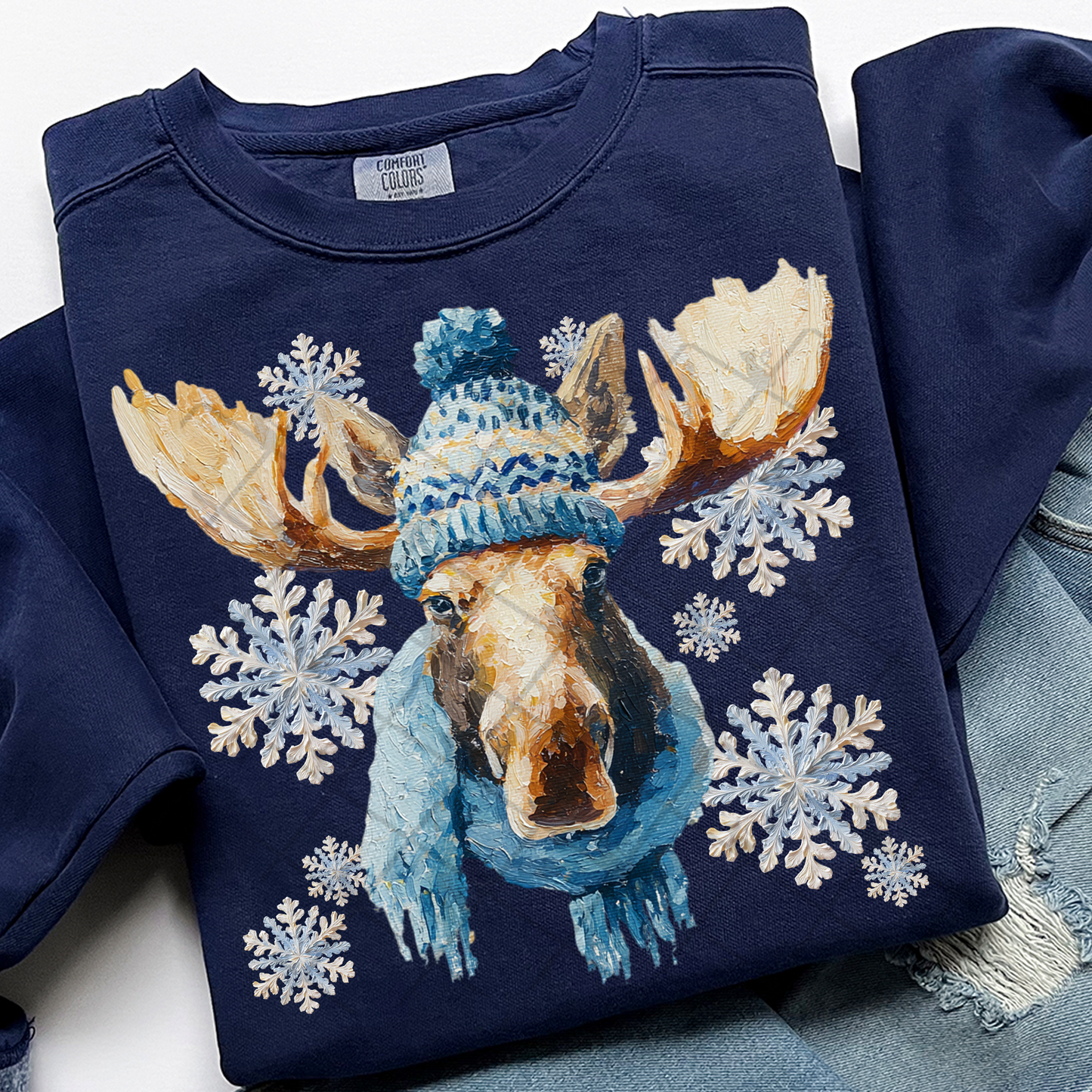 Faux Hand Painted Snow Animals