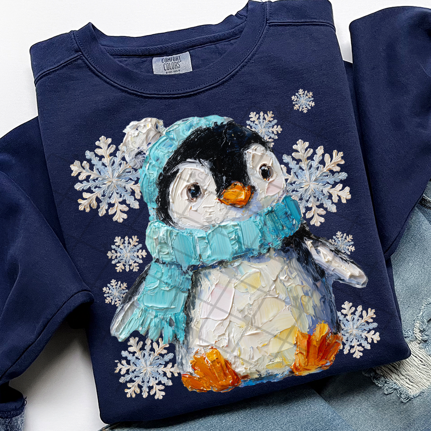 Faux Hand Painted Snow Animals